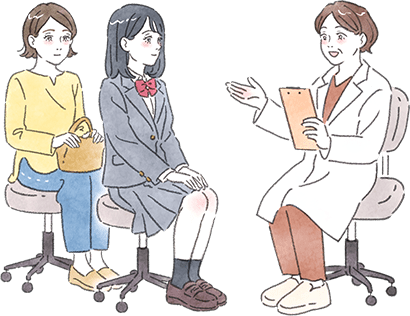 病院に着いたら | 病院で予診票を受け取ったら、注意事項をよく読んで記入しましょう。予診票が手元にある場合は、忘れずに持参しましょう。その後、診察室で医師との面談が行われます（問診）。
